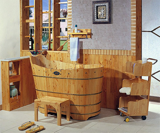 bañeras de madera